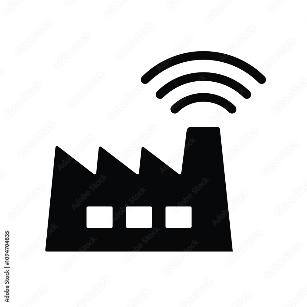 Smart Factory icon, Industry symbol Smart Factory icon, Industry symbol