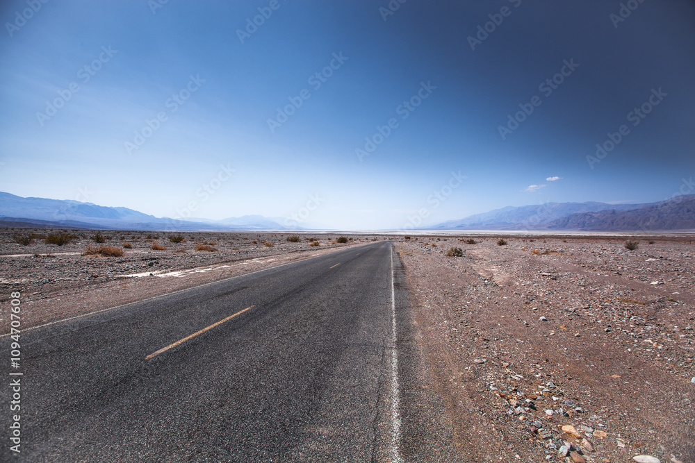 Empty road in Death Valley National Park , Nevada , USA Empty road in Death Valley National Park , Nevada , USA