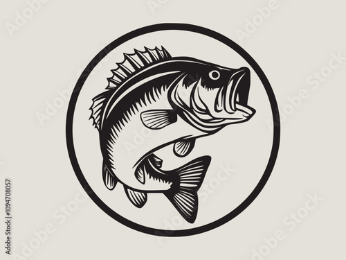A fish head and a fish in the middle of a forest. A poster that says fish set on it.
