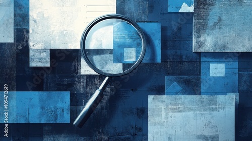 The concept of SEO audits in blue and gray colors