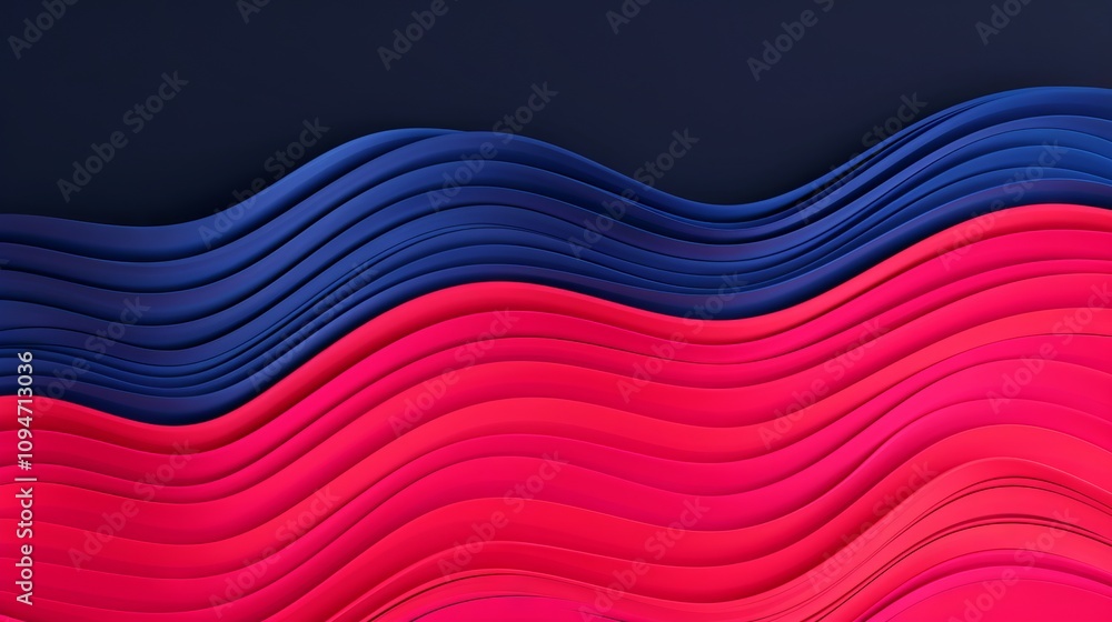 Abstract wavy lines in vibrant colors on a dark background.