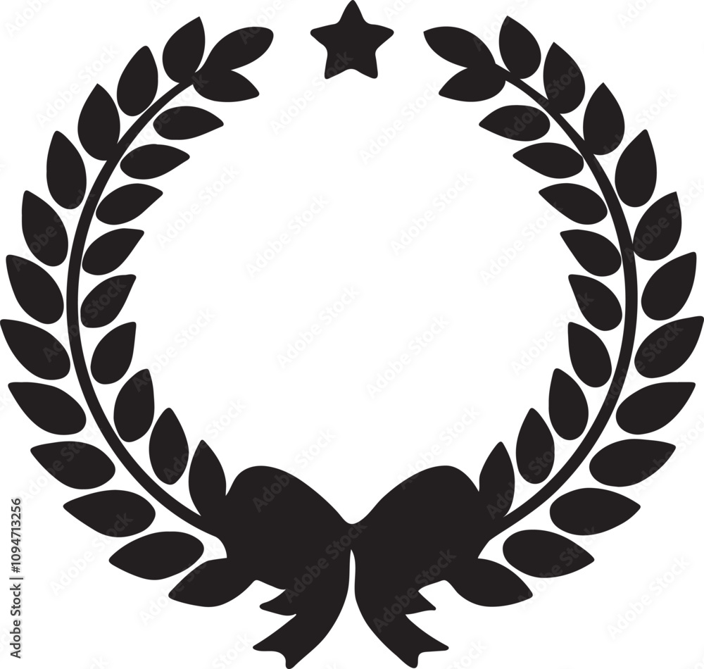Christmas Wreaths silhouette clipart. Vector illustration icon and logo graphics. Christmas Wreaths silhouette clipart. Vector illustration icon and logo graphics.