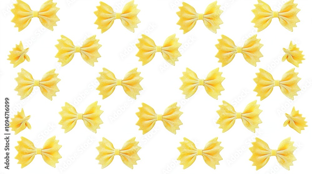 Farfalle Pasta Isolated on White Background - A Captivating Display of Culinary Delight. The Graceful Farfalle Pasta, with Its Distinctive Bow - like Shape, Standing Alone Against the Purity of White. Farfalle Pasta Isolated on White Background - A Captivating Display of Culinary Delight. The Graceful Farfalle Pasta, with Its Distinctive Bow - like Shape, Standing Alone Against the Purity of White.
