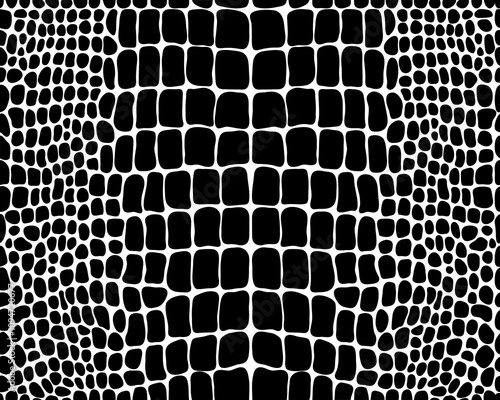 Seamless pattern of alligator skin on a white background	