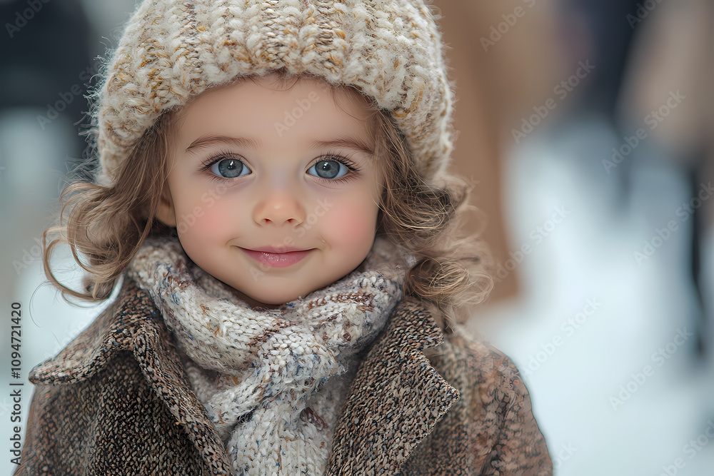 Walking down the runway with a smile is a cute smiling french baby Walking down the runway with a smile is a cute smiling french baby