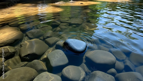 serene river rocks