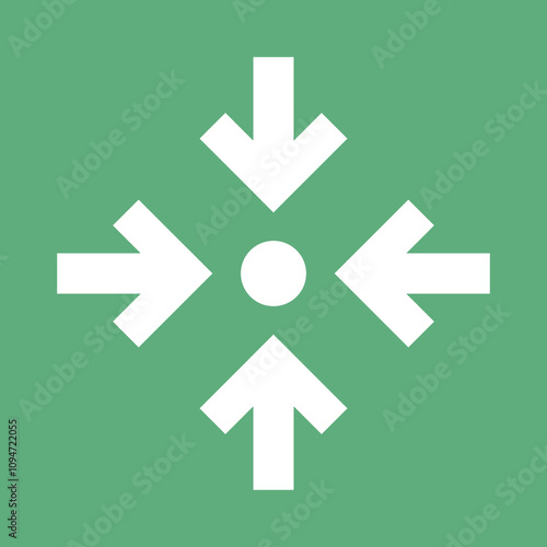 Emergency assembly point high quality vector illustration sign - Assembly  concept symbol on green background