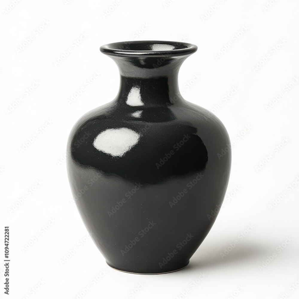 Black Ceramic vase isolated on white background Black Ceramic vase isolated on white background