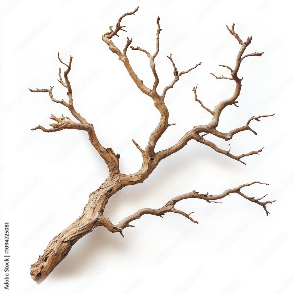 Dry tree branch isolated on white background Dry tree branch isolated on white background