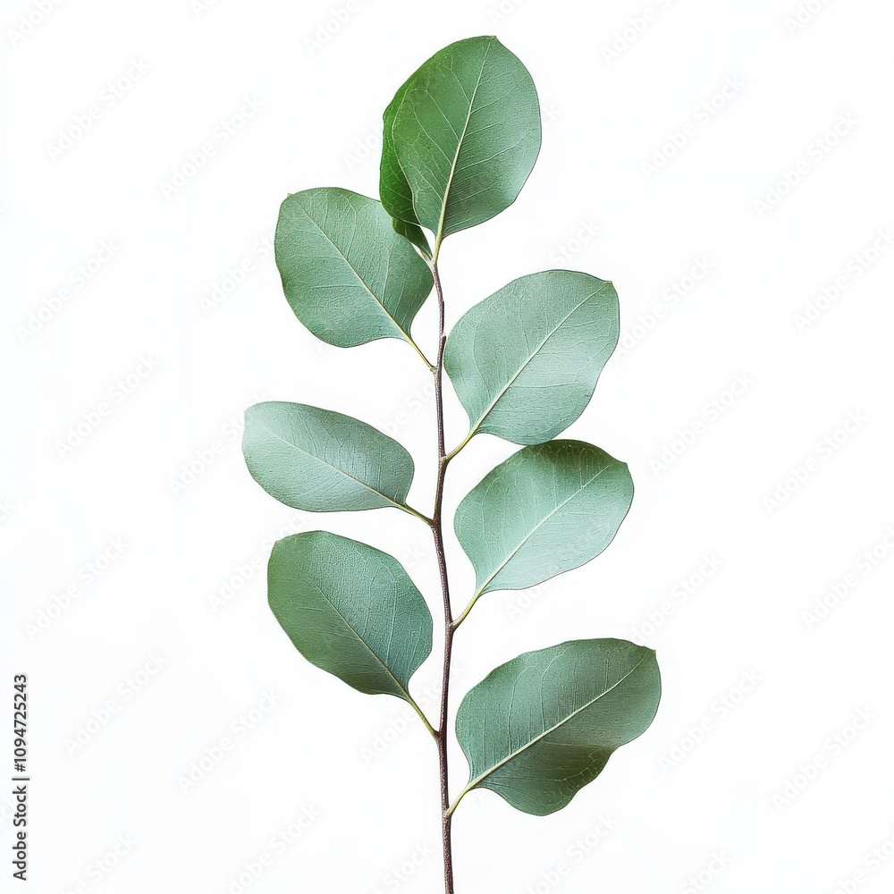 Eucalyptus leaf isolated on white background Eucalyptus leaf isolated on white background