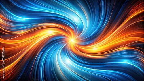 Captivating Abstract Blue and Orange Light Pattern for Modern Product Photography, Vibrant Color Play, Eye-Catching Design, Perfect for Backgrounds and Digital Art, Contemporary Aesthetic