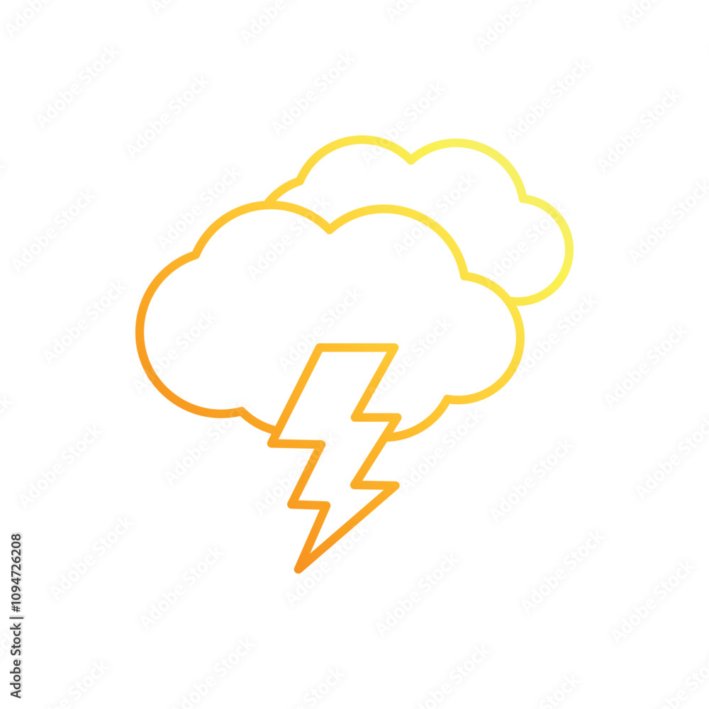 Thunder vector icon Thunder vector icon