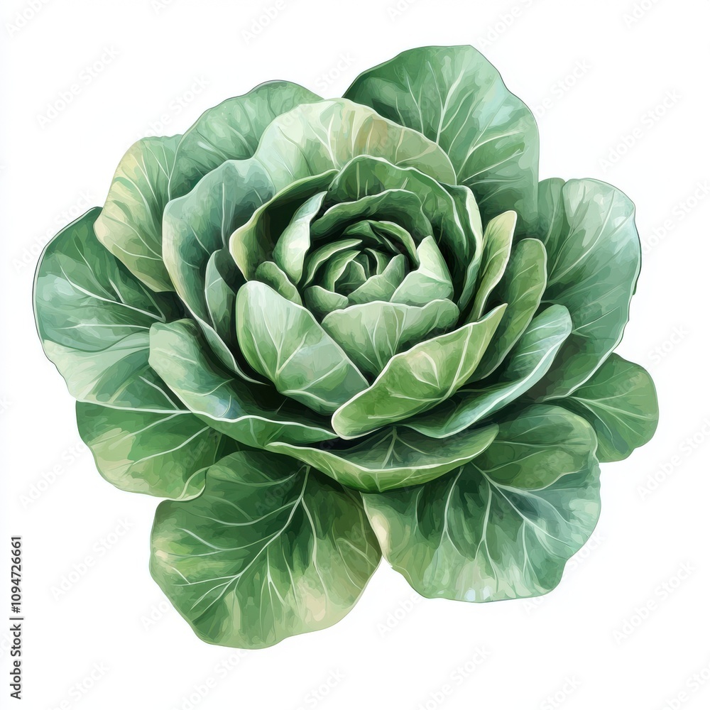 Green cabbage isolated on white background Green cabbage isolated on white background