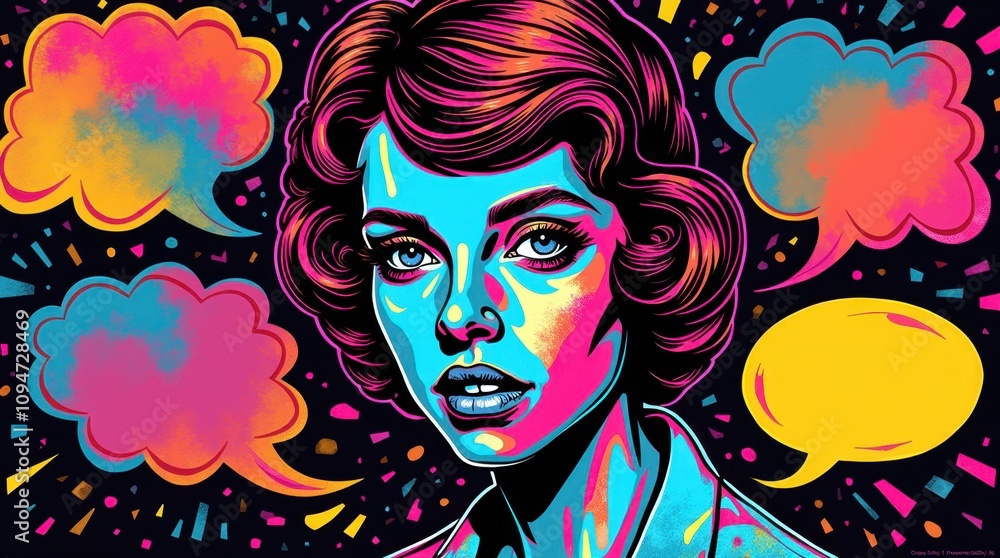 1960s Pop Art Portrait 1960s Pop Art Portrait