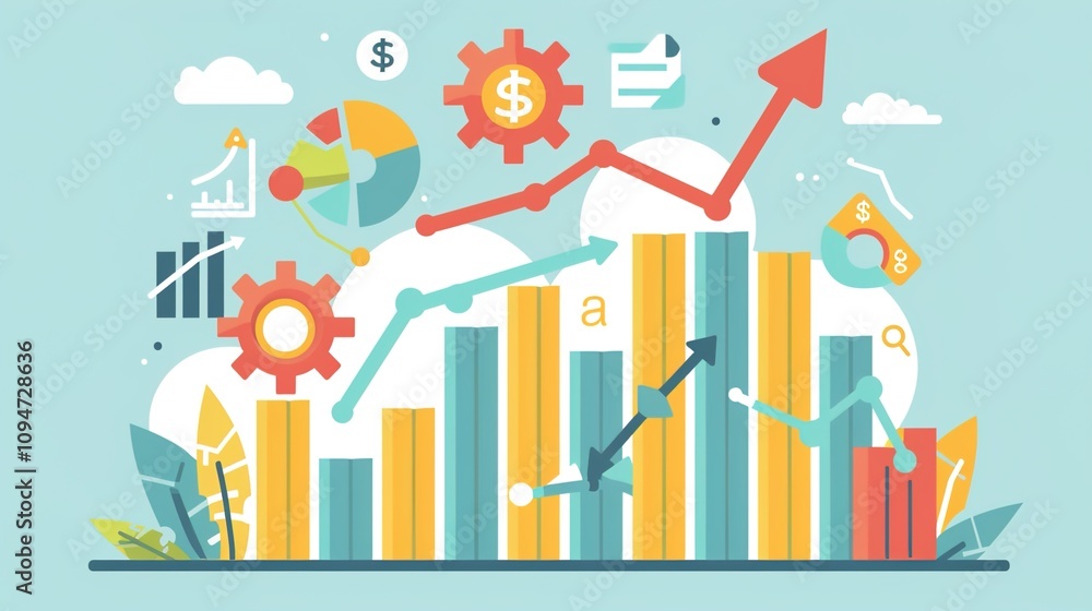 Technology finance business growth chart Technology finance business growth chart