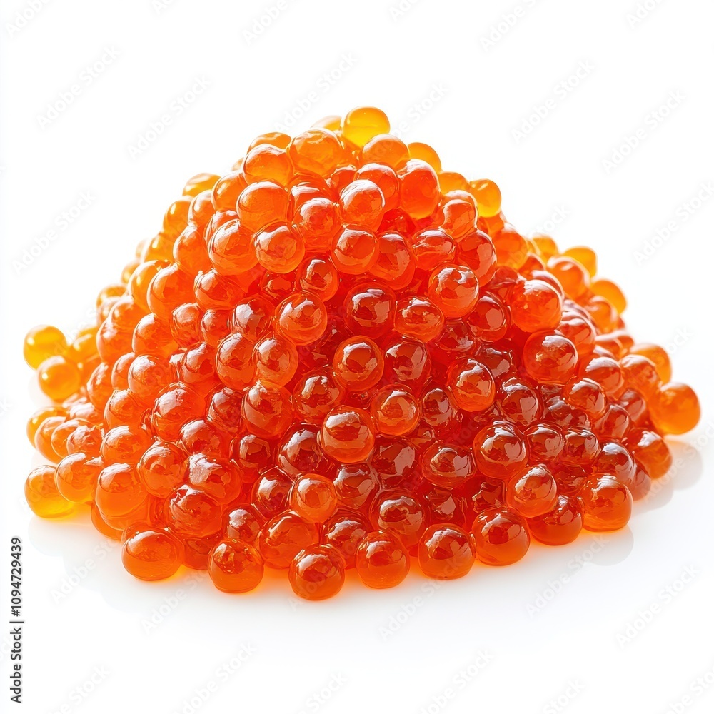 Salmon roe or red caviar isolated on white background Salmon roe or red caviar isolated on white background