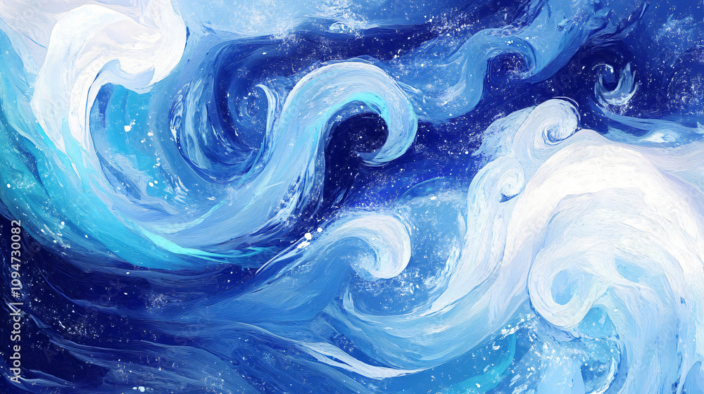 An abstract digital painting of swirling snow and wind, creating a feeling of winter storms in motion. An abstract digital painting of swirling snow and wind, creating a feeling of winter storms in motion.