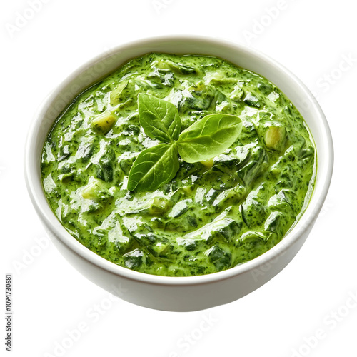  Delicious Creamed Spinach isolated on transparent background