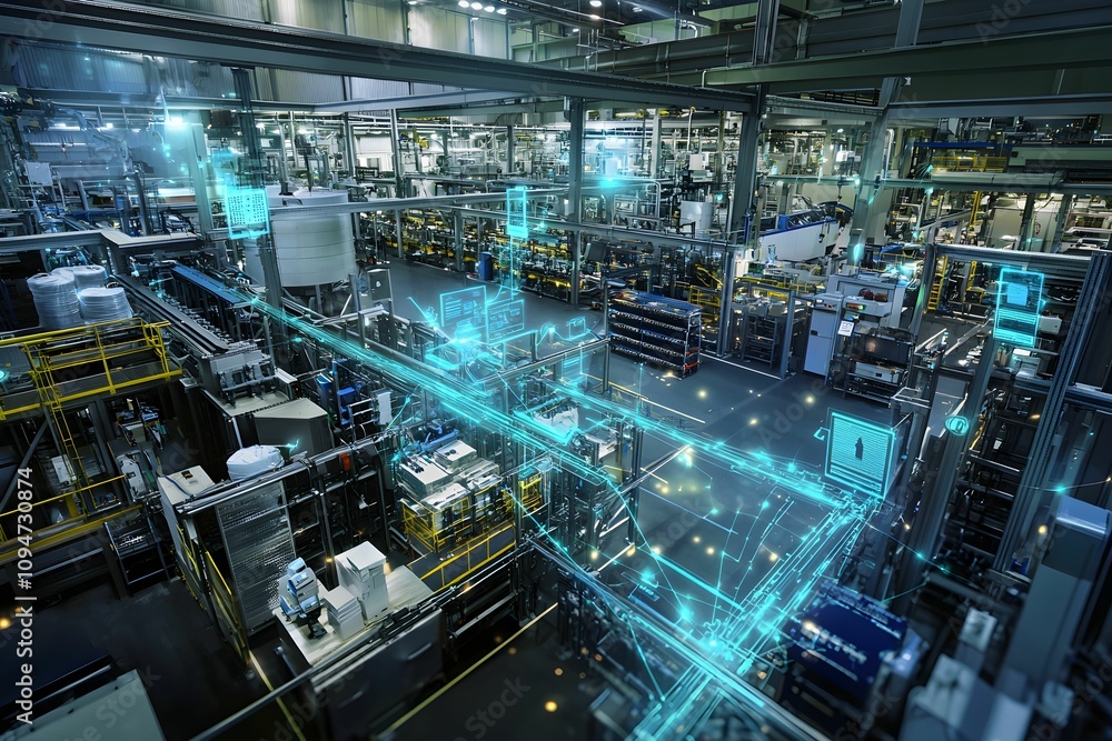Advanced technology in a modern manufacturing facility Advanced technology in a modern manufacturing facility