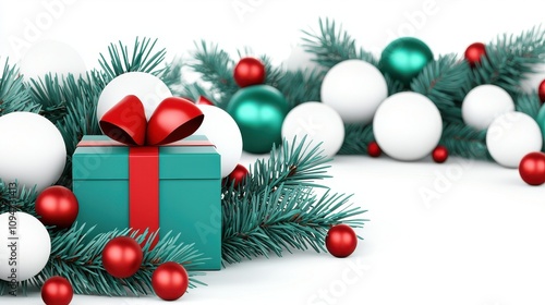 Festive Christmas Decorations Holiday Home Seasonal Decor Cheerful Atmosphere Close-Up View Celebration Happiness