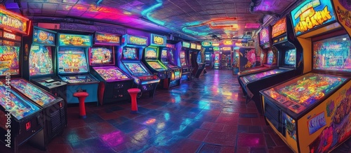 Neon Retro Arcade: A Blast from the Past photo