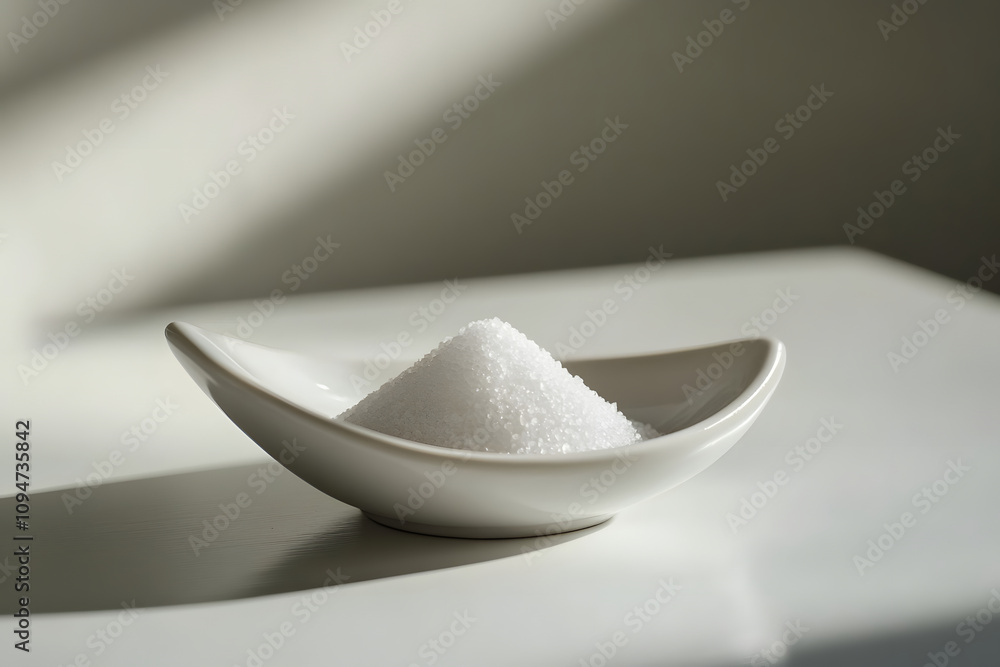 Heaped salt. Close-up of purifying pyramidal salt on a white plate. Heaped salt. Close-up of purifying pyramidal salt on a white plate.