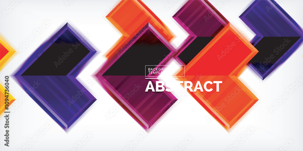 Arrow symbols created with 3d effects and line texture geometric abstract background