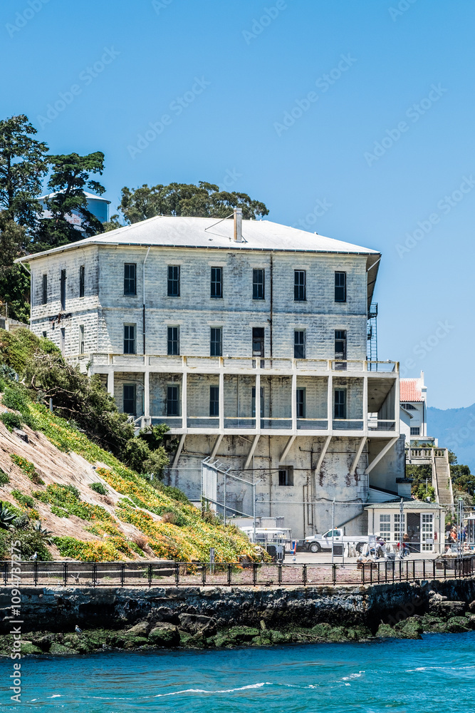 Fototapeta premium Alcatraz prison , buildings on famous island , San Francisco , USA