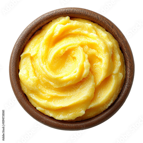  Delicious Creamy Polenta isolated on transparent background