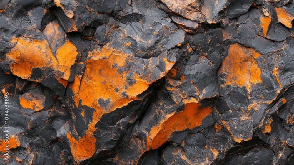 Intriguing Orange and Black Rock Texture Intriguing Orange and Black Rock Texture