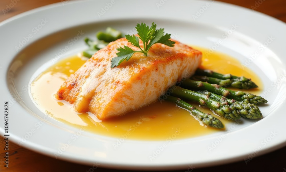 Grilled salmon fillet with asparagus Grilled salmon fillet with asparagus