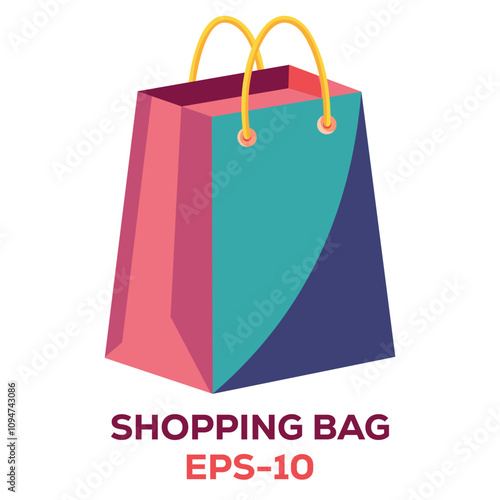 Illustration of Shopping bag Isolated on white