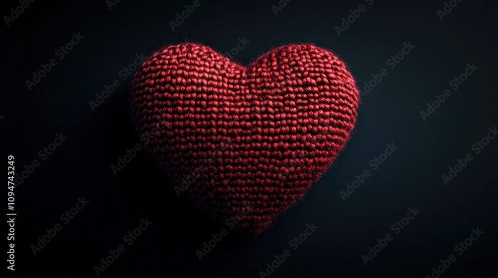 Fototapeta premium Heart design on black background offering elegant visual contrast