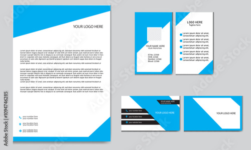 Brand identity with office stationary template design corporate, mordent, editable, brand identity, design perfect for creative professional brand identity design