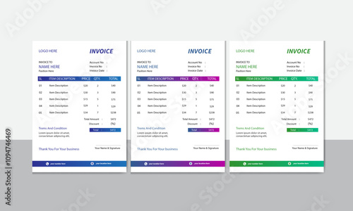 Invoice design templet, Clean invoice templet, modern simple invoice design minimal invoice layout, invoice bill, design 