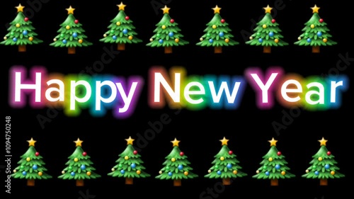Happy New Year Text Animation