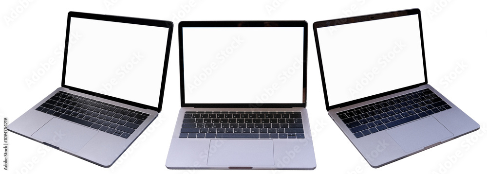 Laptop with transparent screen isolated. Laptop with transparent screen isolated.