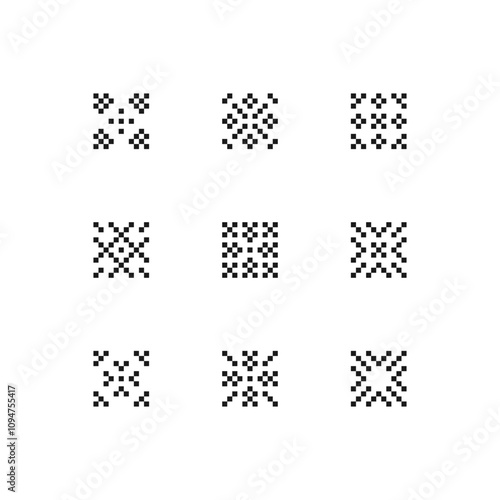Ethnic ornament, square geometric element. Vector illustration. Slavic traditional ornament.