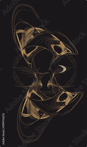 Tarot cards - back design. Moon. Tarot background