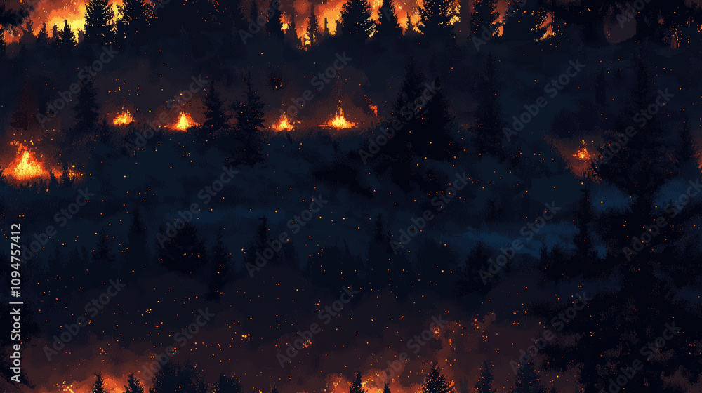 dramatic bonfire night scene with glowing embers and flames illuminating dark forest. contrast of fire against night sky creates captivating atmosphere dramatic bonfire night scene with glowing embers and flames illuminating dark forest. contrast of fire against night sky creates captivating atmosphere