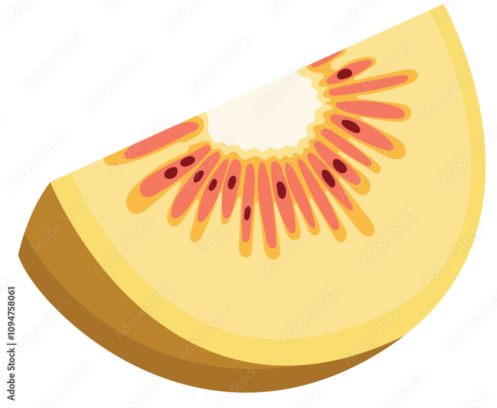 Ripe Yellow Kiwi Fruit Sliced Illustration Isolated on White Background Ripe Yellow Kiwi Fruit Sliced Illustration Isolated on White Background