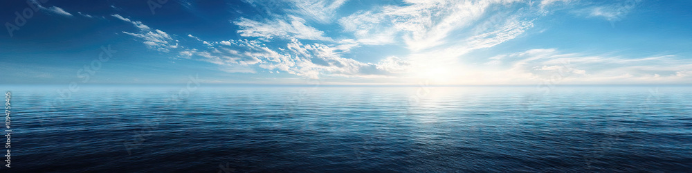 Obraz premium Endless Horizon: The vast expanse of open ocean, meeting the distant skyline.