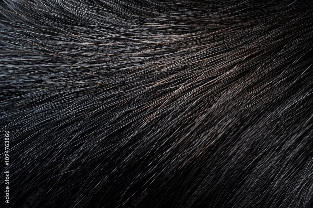 Fototapeta premium Close-up of dark textured fur
