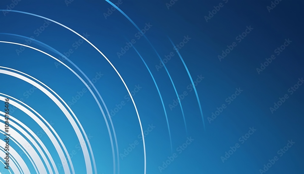 Obraz premium Circular Blue and With Neon Lights on a Black Background futuristic, glowing, illuminated, abstract, technology, blue,15