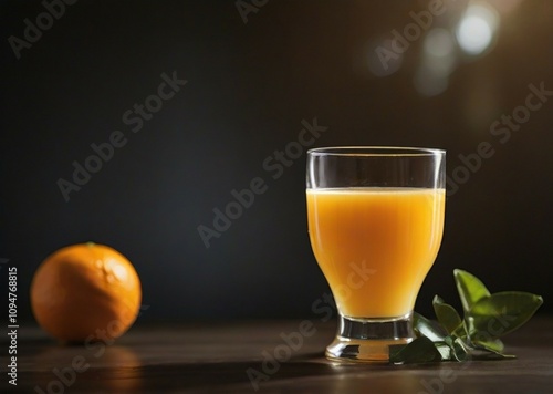 Delicious freshly squeezed orange juice from organic oranges from the own tree 