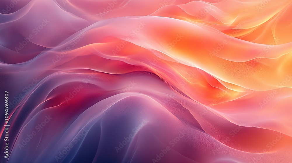 Abstract Pink Orange and Purple Waves Flowing Abstract Pink Orange and Purple Waves Flowing