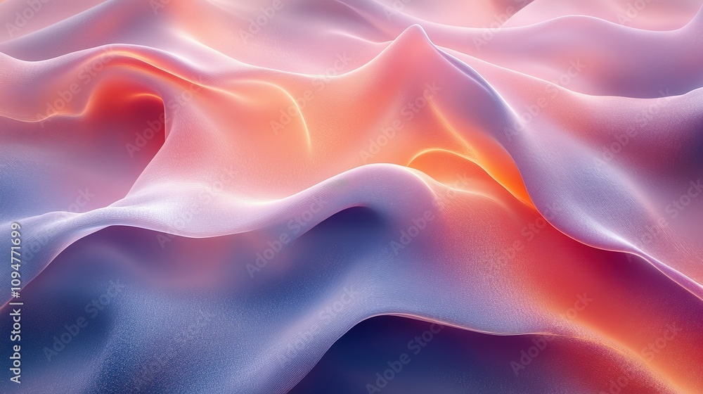 Abstract Pastel Waves of Color and Light Abstract Pastel Waves of Color and Light