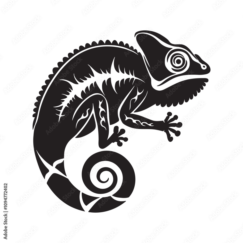 Modern Tribal Chameleon Tattoo Modern Tribal Chameleon Tattoo