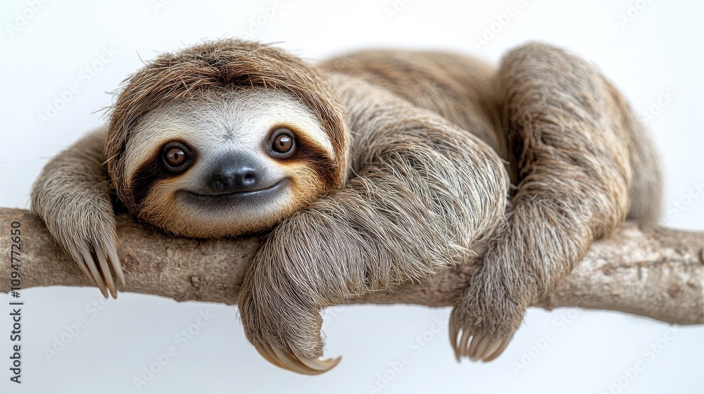 Fototapeta premium Smiling Sloth on a Branch