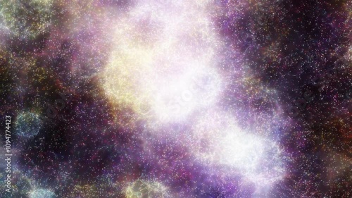 Happy new year 2025 motion animation. Abstract motion background shining colorful particles. New year and Christmas 2025, 2024 background. Seamless 4K loop video.